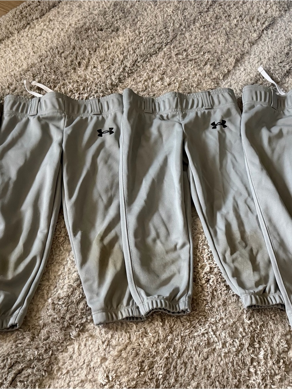 Under Armour Kids Light Gray Baseball pants